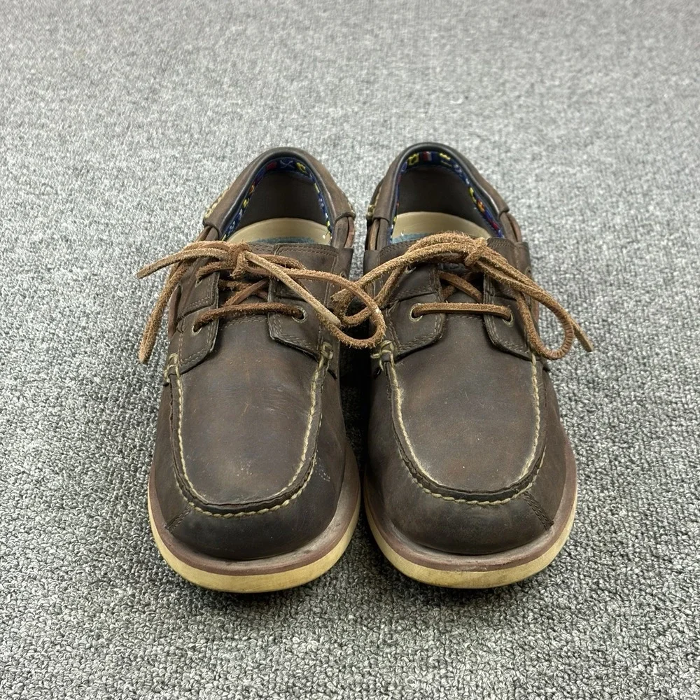 Timberland Classic 2-Eye Mens Size 10.5 M Boat Shoes Brown Leather 56575